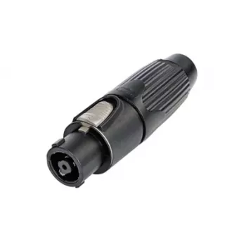Conector mamă de cablu Neutrik NLT8FX-BAG speakON cu 8 poli, negru, poliamidă, zinc, IP50, 250V, 50A