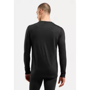 Tricou termic Odlo Merino 200 BL Top Crew Neck LS - negru, mărimea XL