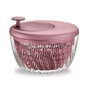 Centrifugă de salată Guzzini Spin&Store, Mauve Red, 4,5 L