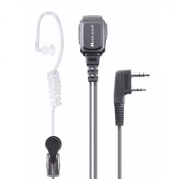 Cască cu fir cu tub acustic Midland MA 31LK Pro - negru/transparent