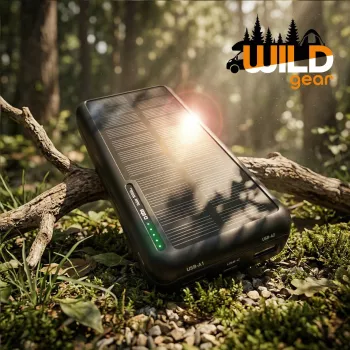 Power bank solar SBS USB/USB-C 10000 mAh negru
