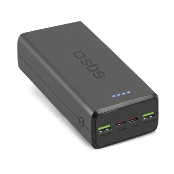 SBS powerbank 30000 mAh Power Delivery 20 W multi-port, negru