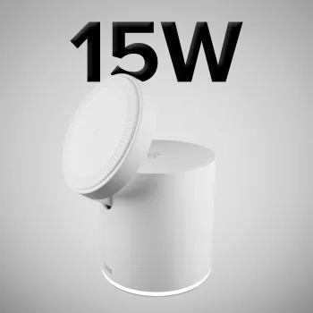 Stație de încărcare magnetică wireless 2 în 1 SBS - albă