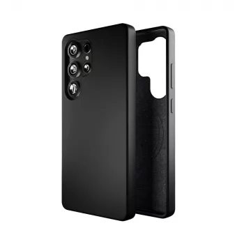 Husă spate Puro Icon Mag pentru Samsung Galaxy S25 Ultra, neagră, TPU/silicon, compatibilă MagSafe