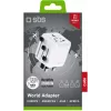 Adaptor universal de călătorie SBS TEADAPTUNI - alb