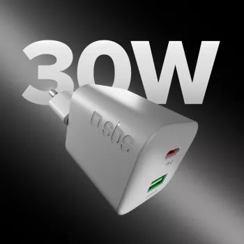 Încărcător STEP BY STEP SBS 30W 1C + 1A alb USB-C cu cablu de 1,5 m