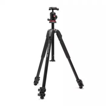 Treppied Manfrotto 190X din aluminiu cu cap cu bilă 496RC2 (Negru)