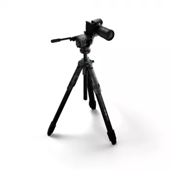 Treppiede din aluminiu Manfrotto ONE cu cap fluid 500X