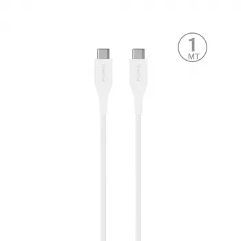 Cablu PURO ELEKTRIK Plain USB-C la USB-C Power Delivery 2 m Alb