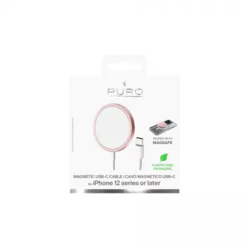 Încărcător wireless PURO Magnetico MagSafe 1 m – Roz