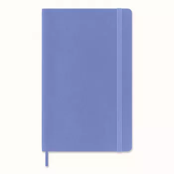 Caiet Moleskine Classic Large A5, liniat, Hydrangea Blue, cu copertă flexibilă