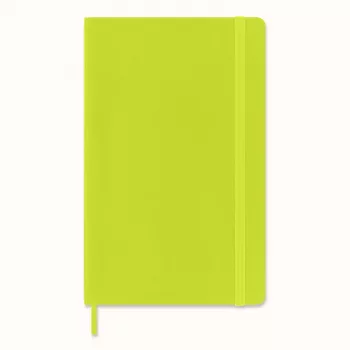Caiet Moleskine Classic Large, liniat, Myrtle Green, cu copertă flexibilă A5