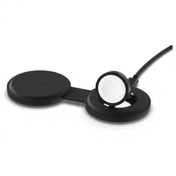 Satechi OntheGo Încărcător wireless 2-în-1 cu Qi2, negru, 15W, ST-QTG21K