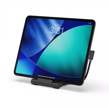 Stand pliabil Satechi On-the-Go Hub - USB-C 100W PD, USB-C 10 Gbps, USB-A 10 Gbps, cititor card micro/SD 312 MB/s, jack 3,5 mm, HDMI 4K (Space Gray)