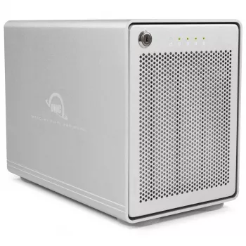 Carcasă HDD OWC Mercury Elite Pro Quad - 2,5/3,5 inch - Serial ATA III - USB 3.1 Gen 2 Type-C - argintiu