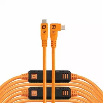 Tether Tools TetherPro USB-C Optima 10G Right-Angle portocaliu 9,4 m
