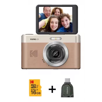 Kodak PixPro C1 aparat foto digital maro + card de memorie 16 GB