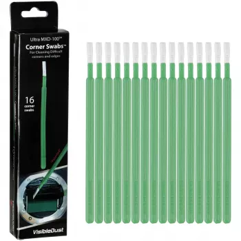 Bețișoare de curățare Visible Dust MXD Swabs Corner Green - pachet de 12 pentru curățarea senzorului APS-C