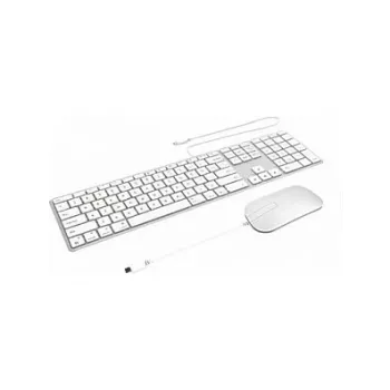 Set tastatură și mouse ZAGG cu fir USB-C pentru Apple, argintiu