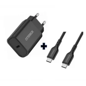Set încărcător de perete OtterBox EU USB-C 30W cu cablu USB-C la USB-C