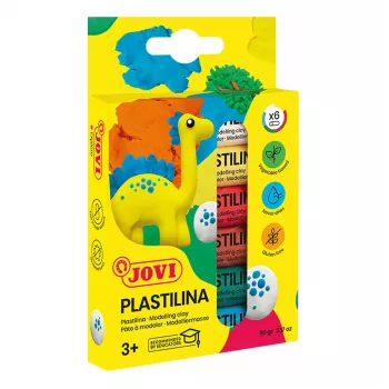 Plastilină modelaj JOVI Plastilina, 6 culori asortate, 15g fiecare, 90g total