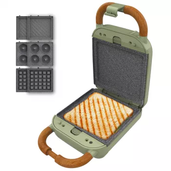 Sandwich maker Cecotec Rock'nToast Retro One, 750 W, verde