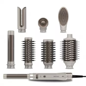Styler de păr Cecotec CeramicCare 8 în 1 AirGlam Gyro Champagne