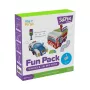 Set creativ myFirst 3dPen Make Filaments Fun Pack Wheels in Motion pentru stilou 3D: 5 șabloane, 17 rezerve PCL (34 m), modul mașină cu tragere, folie termoplastică