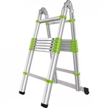 Scară telescopică FIELDMANN FZZ 4006, 3,8 m, 13 trepte, capacitate 150 kg, aliaj de aluminiu