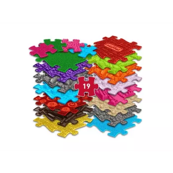 Set covor senzorial ortopedic 19 în 1 XXL 19 piese puzzle Muffik / MFK-025-1