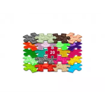 Set covor senzorial ortopedic Muffik 20 în 1 Mini Puzzle 20 covoare senzoriale MFK-051