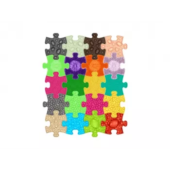 Set covor senzorial ortopedic Muffik 20 în 1 Mini Puzzle 20 covoare senzoriale MFK-051