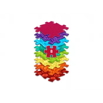 Set de covorașe senzoriale ortopedice Muffik 8 în 1 Rainbow 8 covorașe puzzle Muffik / Rainbow / MFK-079