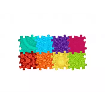 Set de covorașe senzoriale ortopedice Muffik 8 în 1 Rainbow 8 covorașe puzzle Muffik / Rainbow / MFK-079