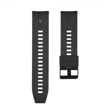 Curea din silicon Tactical Quick Release 22mm negru