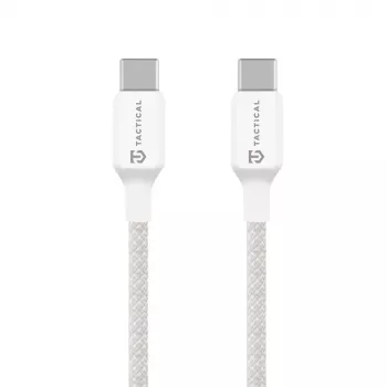 Cablu Tactical Stitch Thread USB-C la USB-C 1,2m alb