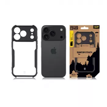 Husă spate Tactical Quantum Stealth iPhone 17 Pro transparent/neagră