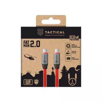Cablu tactic Fat Man 2.0 USB-C/USB-C roșu