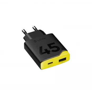 Încărcător de perete tactic Minimi GaN 45 W AC USB-C negru
