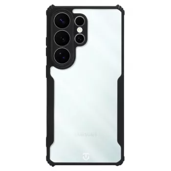 Husă spate tactică Quantum Stealth Galaxy S26 Ultra transparent/neagră