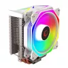 Cooler CPU cu aer Rampage Octagon C50, ventilator 120mm ARGB, alb, LGA 1700/AM5
