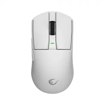 Mouse gaming wireless Rampage Zenith Pro, 26000 DPI, alb + receptor 4KHz PAW3395 BT 5.2