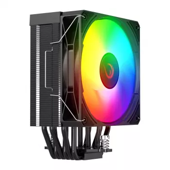 Cooler CPU Rampage Octagon C70 LGA1700/AM5 ventilator LCD Infinity 120mm ARGB negru