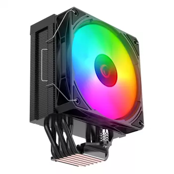Cooler CPU Rampage Octagon C70 LGA1700/AM5 ventilator LCD Infinity 120mm ARGB negru