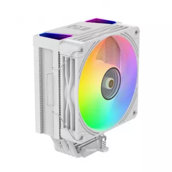 Cooler CPU Rampage Octagon C70 cu LCD, ventilator 120 mm ARGB, AM5/LGA1700, alb