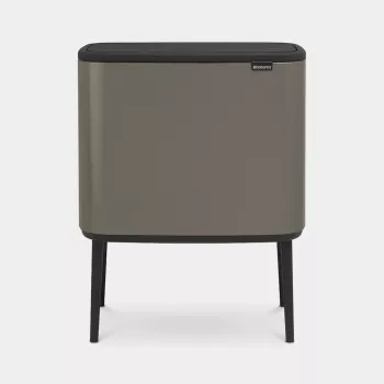 Coș de gunoi cu deschidere tactilă Brabantia Bo Touch Bin 34 L dreptunghiular Platinum din plastic