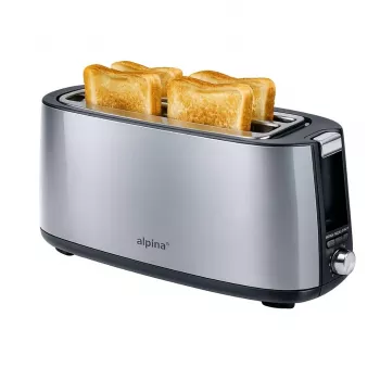 Prăjitor de pâine ALPINA 1400W 4 felii argintiu