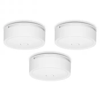 Detector de fum wireless conectabil Alecto 10 ani, set de 3