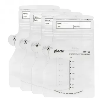 Pungi de depozitare lapte matern Alecto 220 ml, 100 buc. (BF-100)