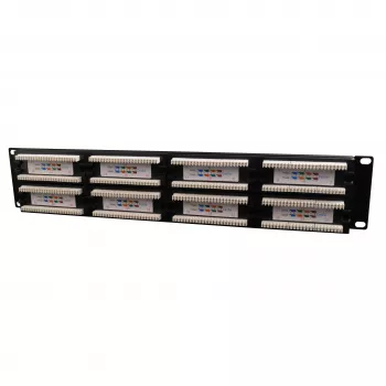 Patch panel Gembird NPP-C548CM-001 19 inch 2U 48 porturi CAT5e UTP negru